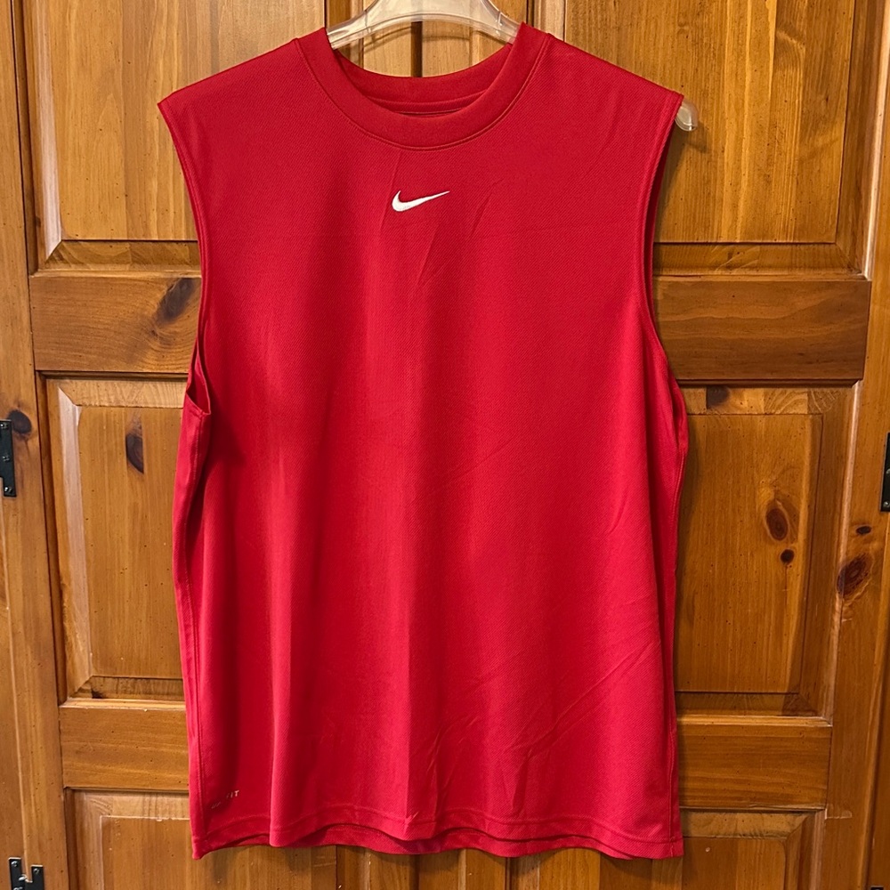 Nike Drifit Red Athletic sleeveless tee XL